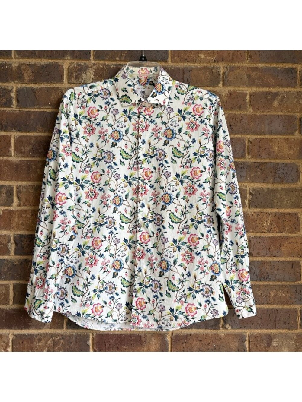 Kurt River Lenox Spread Slim Fit Button Up Shirt Men's XL Floral Luxury